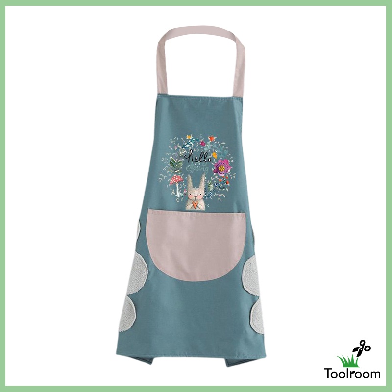 Tạp Dề Nấu Ăn Có Túi Và Khăn Lau Tay Màu Hồng Nhạt Dành Cho Nữ