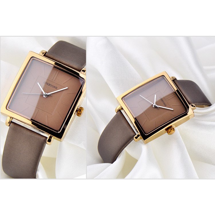 Đồng Hồ Nữ Everyone Korea Dây da mềm Size 32mm ( Ảnh Thật Kéo Qua Phải) - KHÔNG KÈM VÒNG TRÊN HÌNH