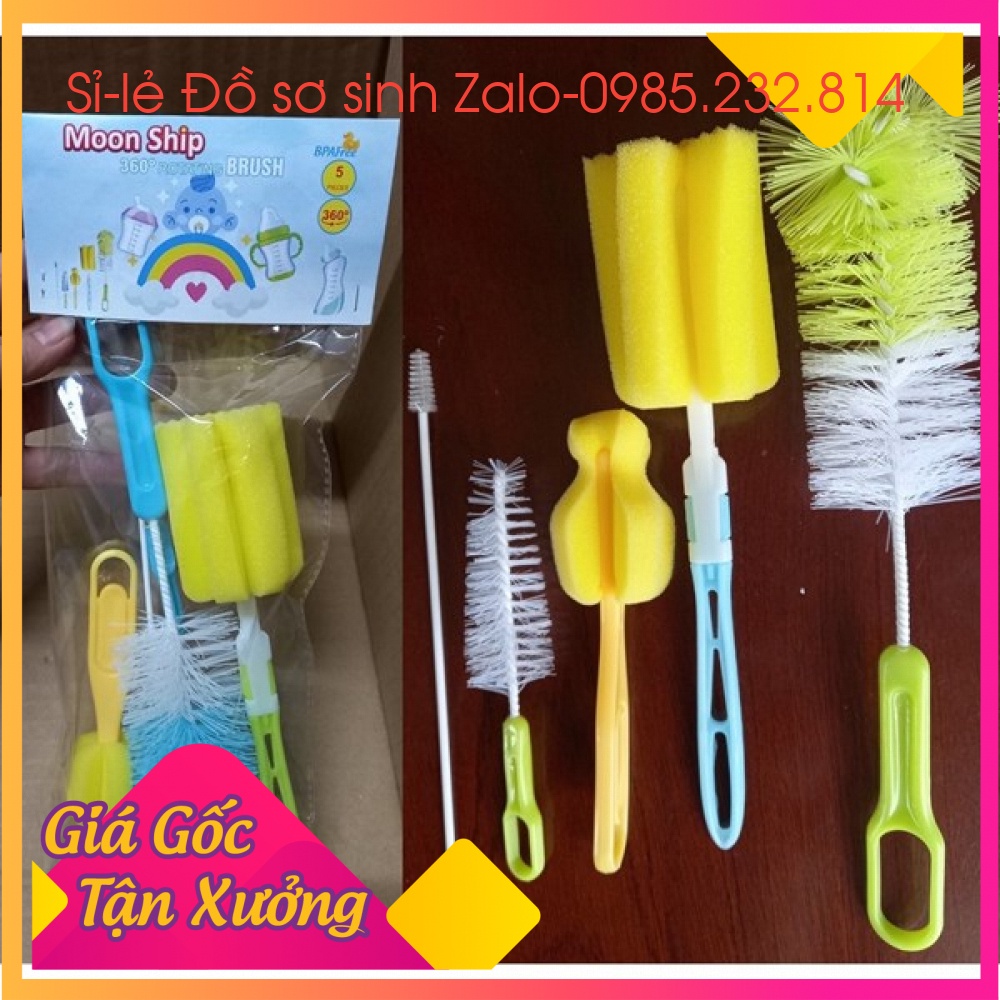 Sét cọ bình sữa 5 chi tiết mã mới