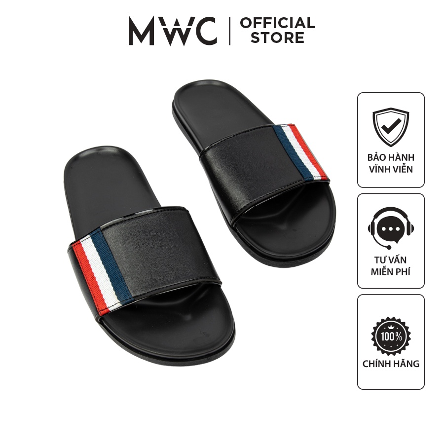 Dép MWC 7683 - Dép Nam Quai Ngang, Dép Cao Su Nam Đế Bằng Phối Màu Trẻ Trung