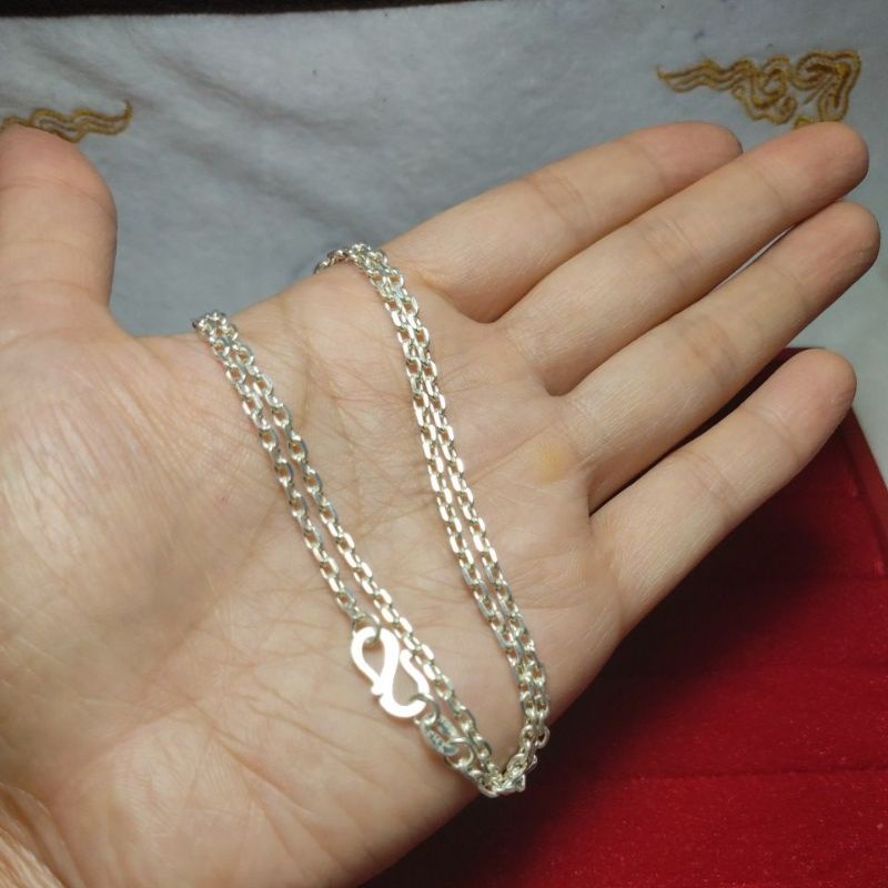 Dây chuyền mắt xích vuông bạc ta