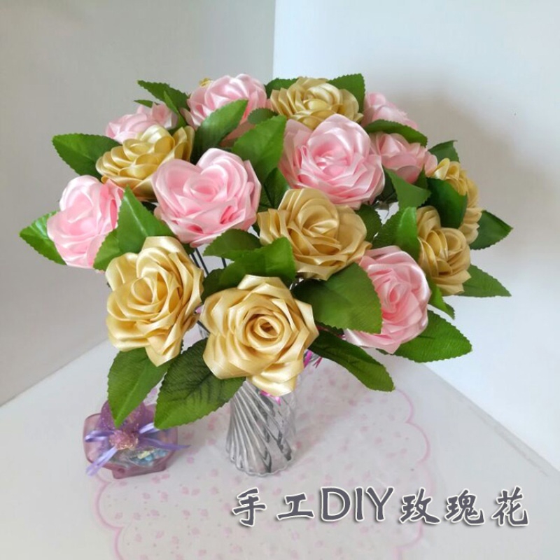 Cuộn Dây Ruy Băng Lụa Một Mặt Màu Trơn 40mm 25 Yards Dùng Gói Hoa / Làm Đồ Thủ Công