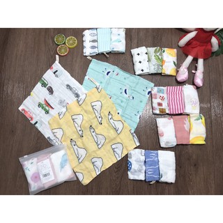 Sét 3 khăn sữa sợi tre muslin tree