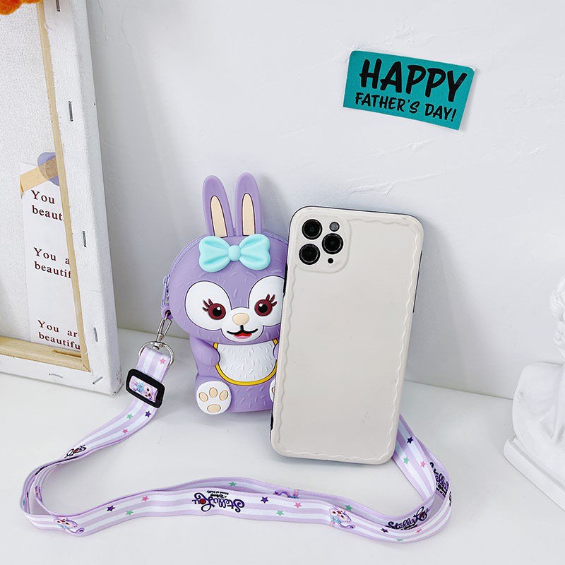 Túi Đeo Chéo Bằng Silicon Hình Hoạt Hình Dễ Thương Cho Bé Gái