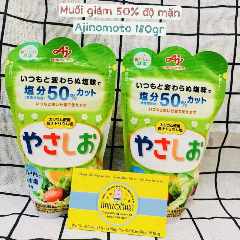 Muối nhạt giảm 50% độ mặn Ajinomoto Nhật Bản