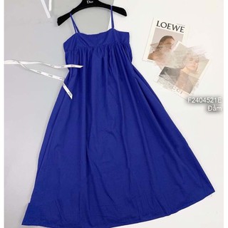 Đầm maxi dáng suông phối nút lưng 2 dây!