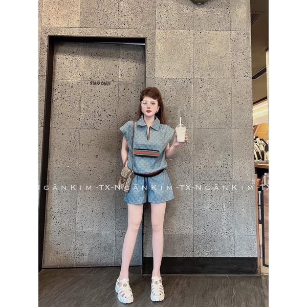 Set bộ cổ đức phối khoá xanh chữ đi chơi