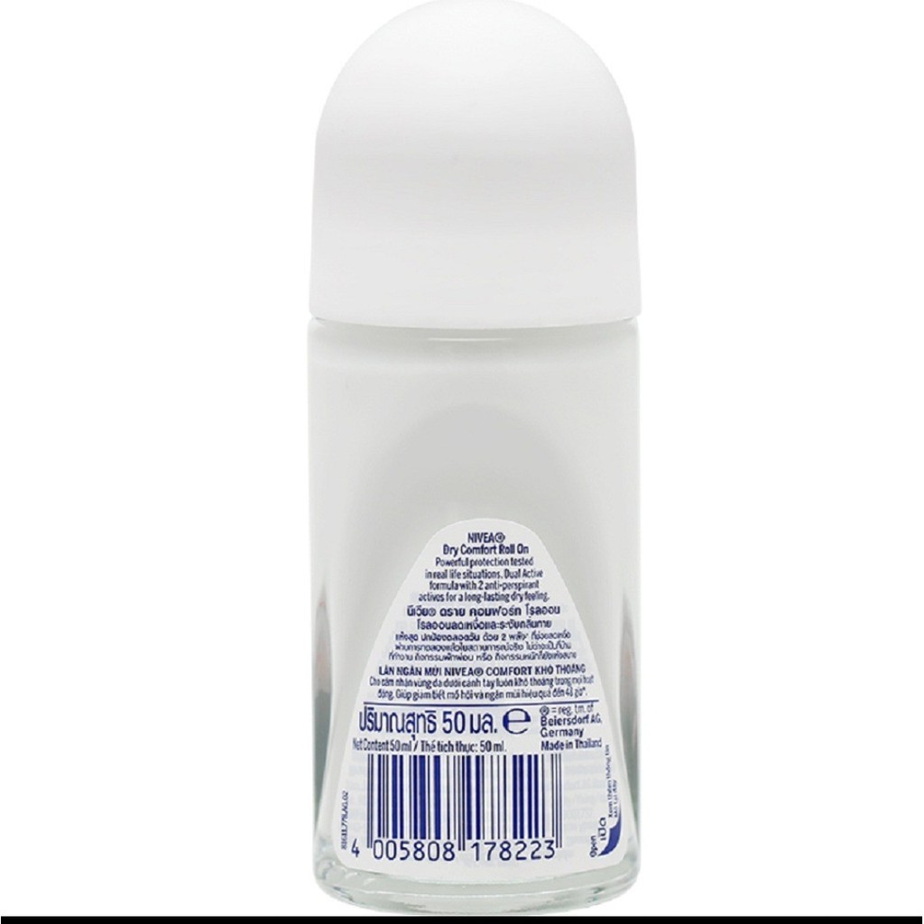 Lăn Khử Mùi Nữ 50Ml Nivea Khô Thoáng (Dry Comfort)