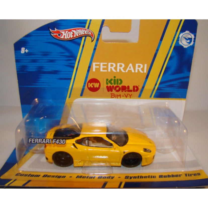 Xe mô hình Hot Wheels Custom Design Ferrari F430 Pack, bánh cao su. Tỷ lệ 1:50.