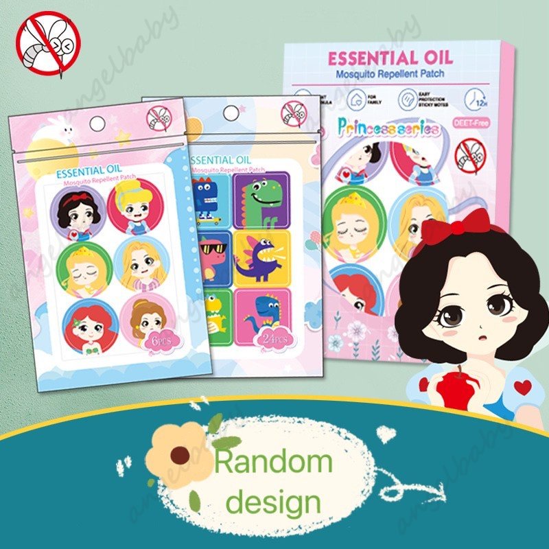 Set 6 miếng dán chống muỗi họa tiết hoạt hình dễ thương cho bé