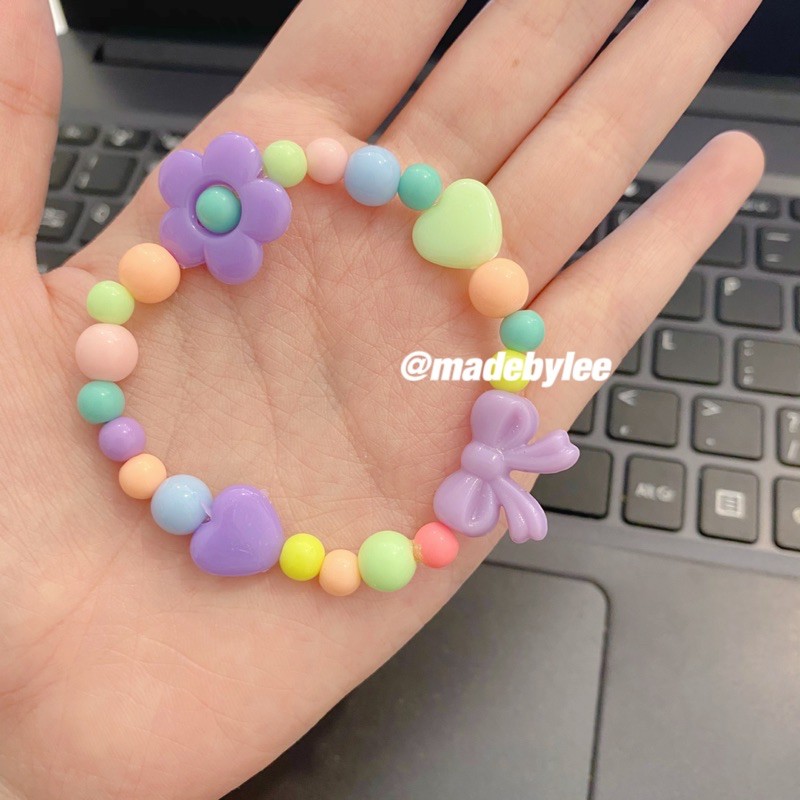 Vòng tay hạt cườm pastel đáng yêu handmade thủ công nhiều màu MADEBYLEE