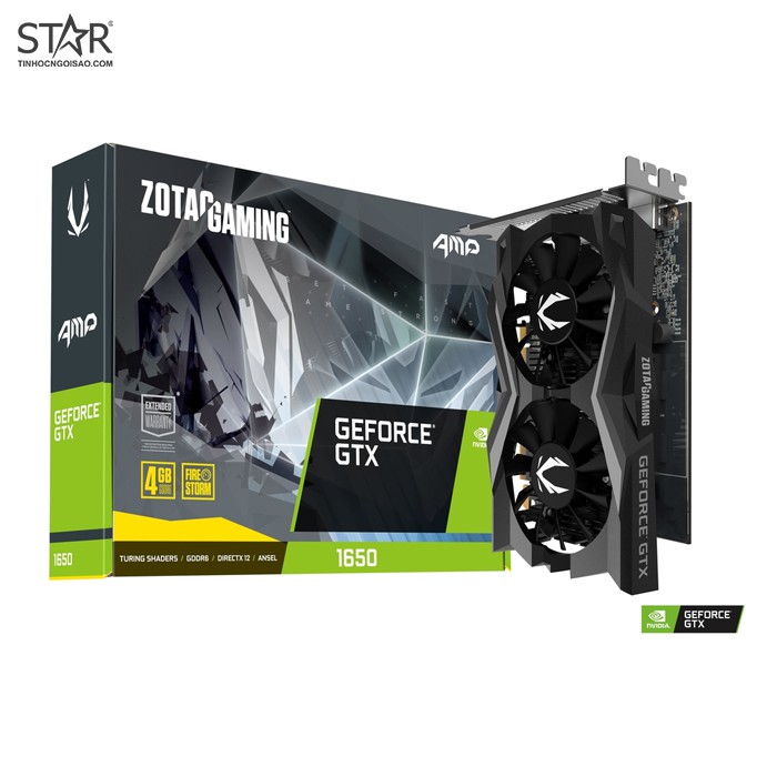 VGA Zotac GTX 1650 4G GDDR6 AMP Gaming GeForce (ZT-T16520D-10L)