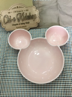 Bát gốm sứ Mickey hồng