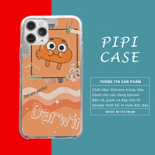 Ốp lưng điện thoại Gumball Darwin đáng yêu iPhone12promaxXS XR nữ 8plus mềm 7Plus X XR Xs Max 6 6s BLUGUB0003