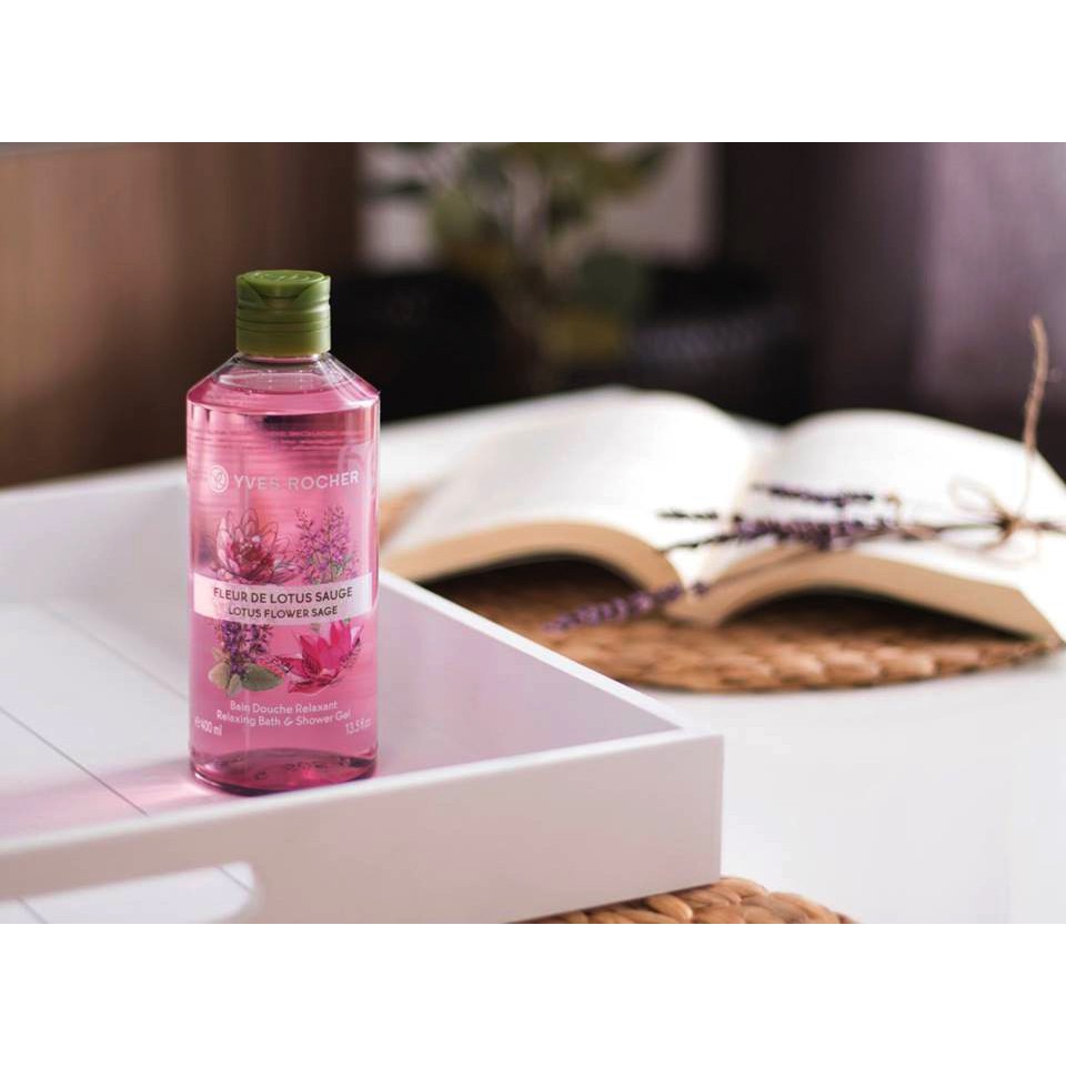 [HÀNG CÔNG TY] Gel tắm Yves Rocher Lotus Flower Sage Relaxing Bath & Shower Gel 400ml