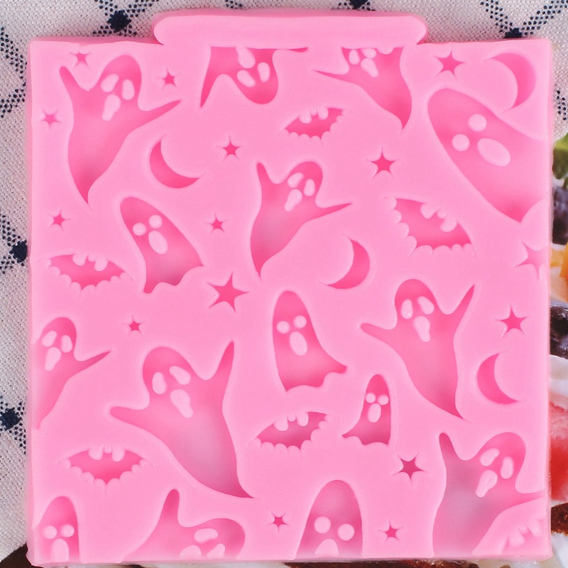 Khuôn Silicone Tạo Hình Làm Bánh/Xà Phòng Hình Đầu Lâu Phù Thủy Dơi 3D DIY