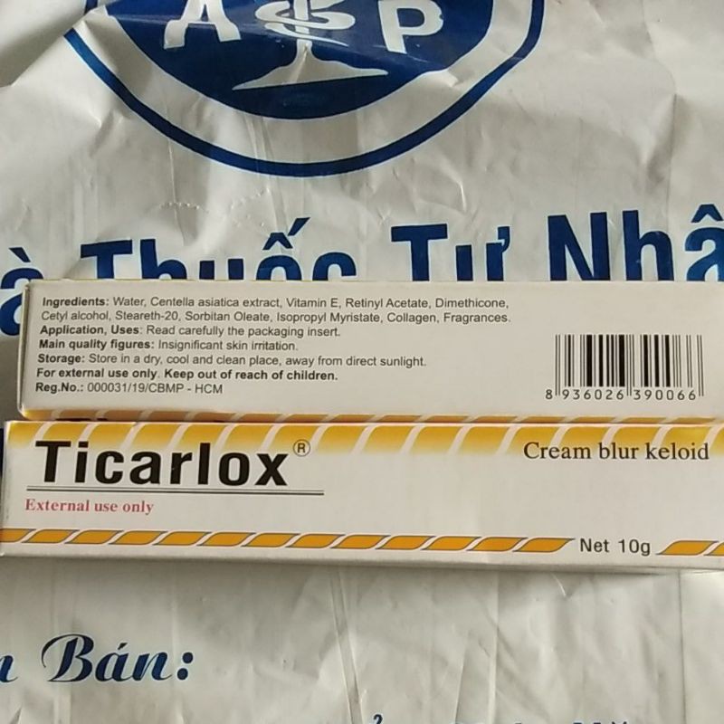 Ticarlox làm mờ sẹo lồi