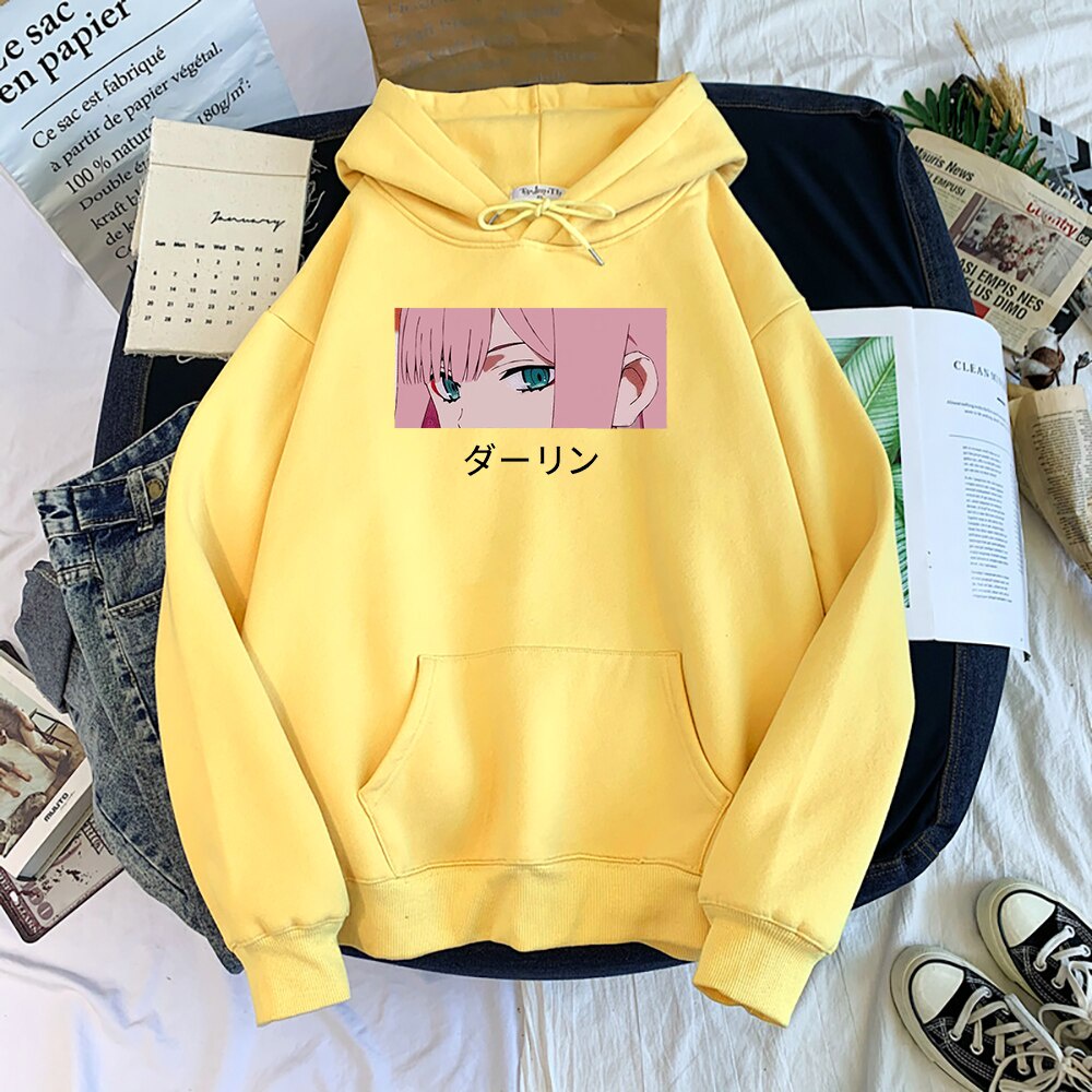 Zero Two Anime DARLING In The FRANXX Áo Hoodie Lông Cừu Cổ Tròn Thời Trang Đường Phố Mùa Thu Cho Nam | BigBuy360 - bigbuy360.vn