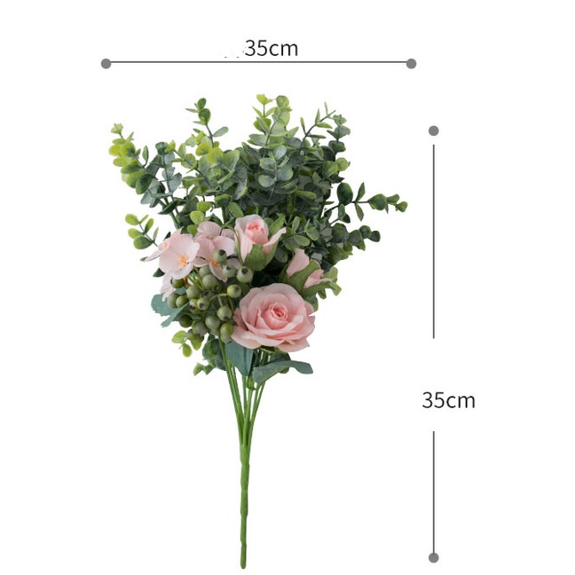 Cành hoa hồng đựng trong hộp giấy trang trí phòng (1 cành )