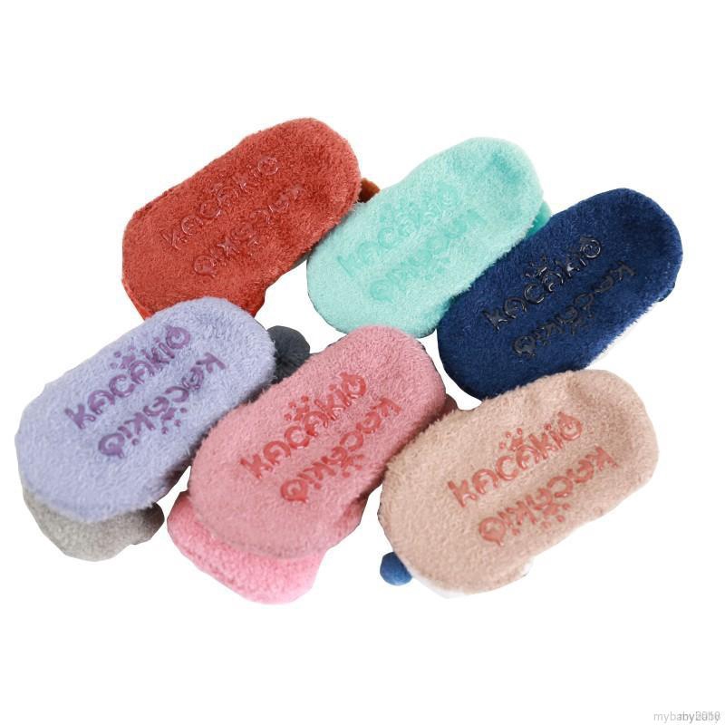 Baby Boys Girls Socks Stereo Doll Feather Yarn Socks Coral Velvet Newborn Floor Socks