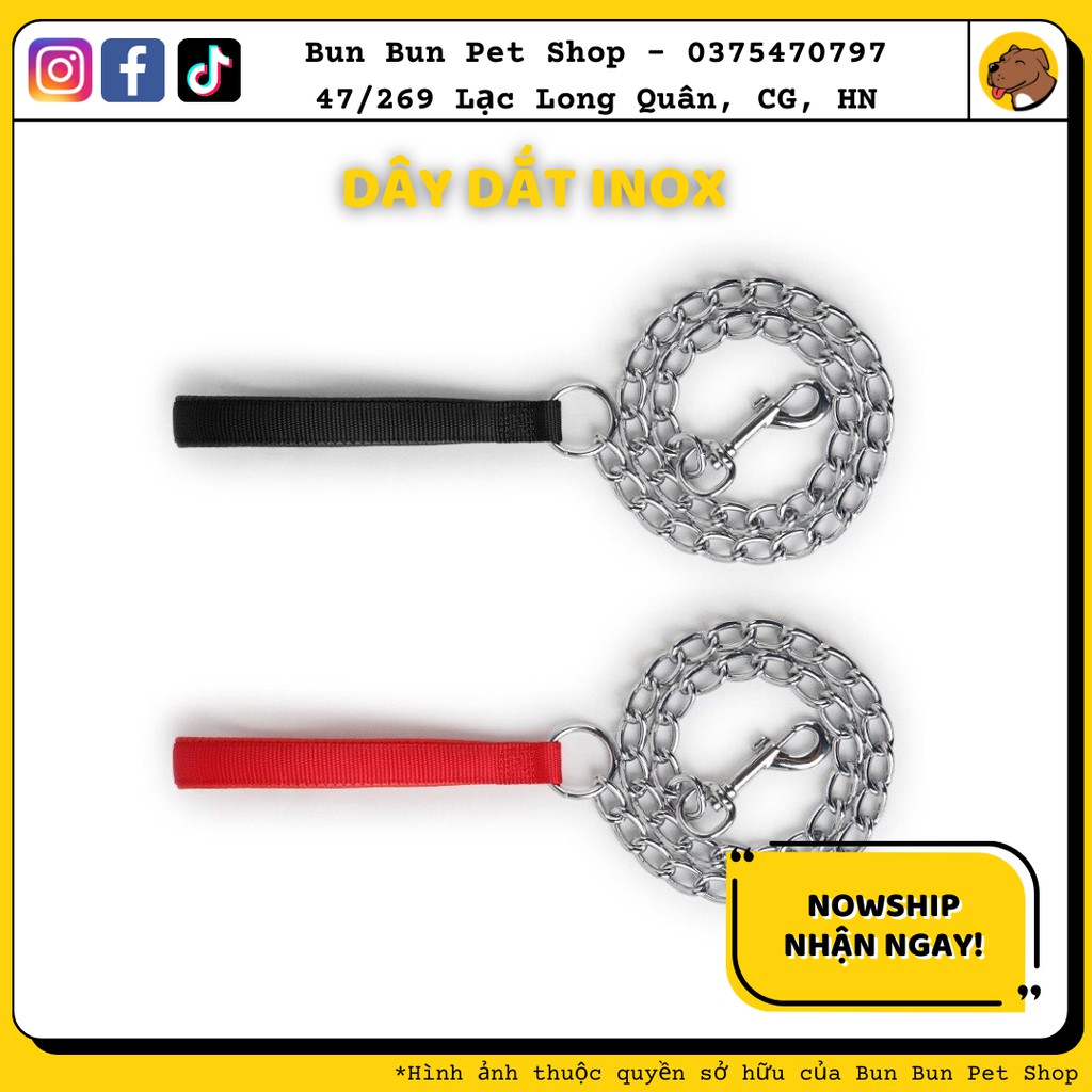 Dây dắt chó kim loại inox-Dây dắt chó kim loại inox