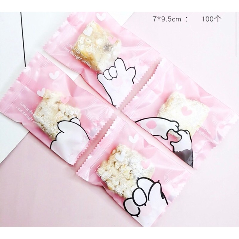Túi nhựa đựng bánh dứa, cookie 100 cái nhiều mẫu