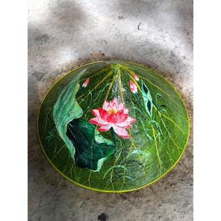 Nón lá sen vẽ hoa