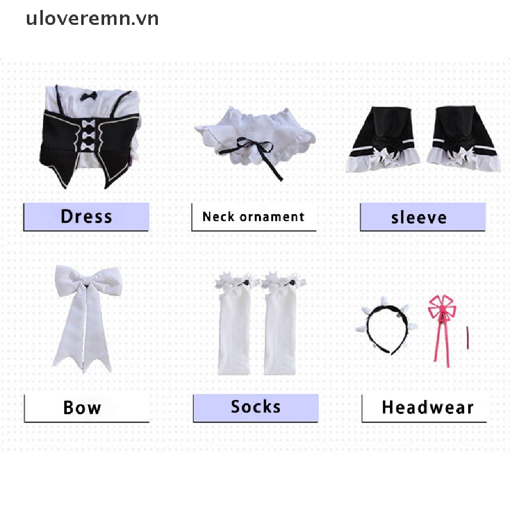 Bộ Đồ Hóa Trang Nhân Vật Anime Ram / Rem Chất Lượng Cao