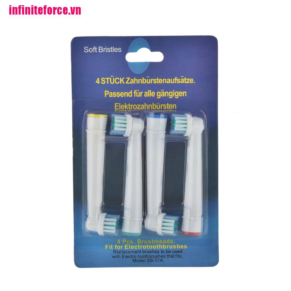 Bộ 4 Đầu Bàn Chải Đánh Răng Eb17-4 Thay Thế Cho Braun Oral B