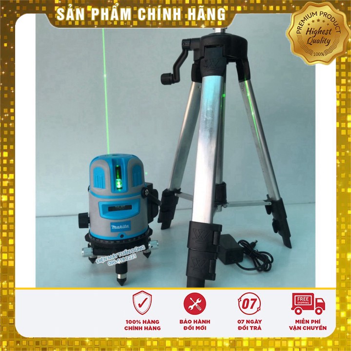 [NHẬP KHẨU] Máy cân mực Makita laser 5 tia xanh phím cảm ứng kèm chân [CAM KẾT CHÍNH HÃNG]