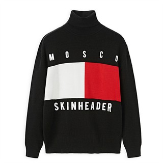 Áo len cao cổ Peace Bird unisex chữ Mosco