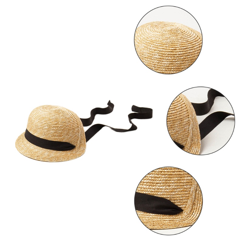 Mũ Cói Rộng Vành Thoáng Khí Chống Tia UV Thời Trang Đi Biển Cho Nữ