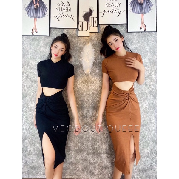 Body Tăm xoắn Eo Xẻ Tà .