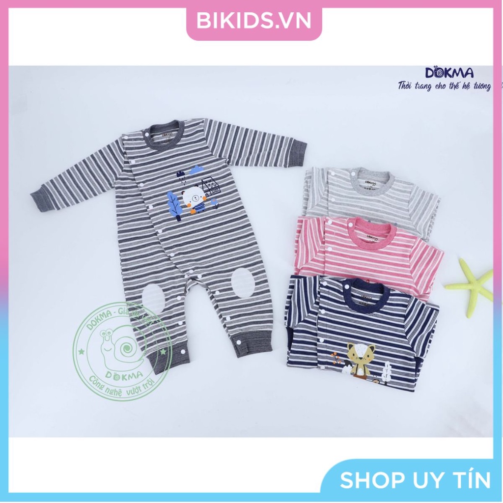 Dokma - Body cài lệch dài tay BT+BG 3-9m DMB196