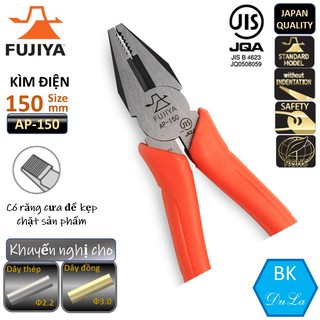 Kìm điện cắt dây thép dây đồng 6 inch/ 150mm Fujiya AP-150 tiêu chuẩn Nhật- Japan