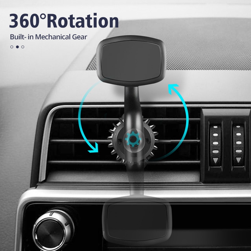Giá Đỡ Điện Thoại Từ Tính Xoay 360 Độ Tiện Dụng Cho Xe Hơi