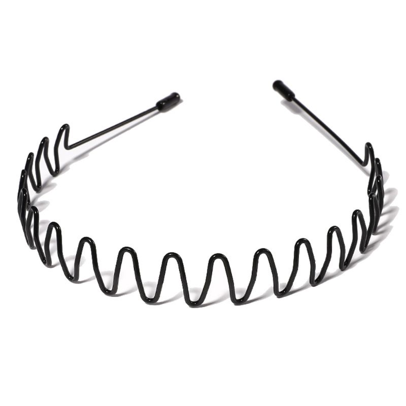 (Hàng Mới Về) Set 5 Băng Đô Cài Tóc Bằng Nhựa Kim Loại Màu Đen Đơn Giản Cho Nam Và Nữ