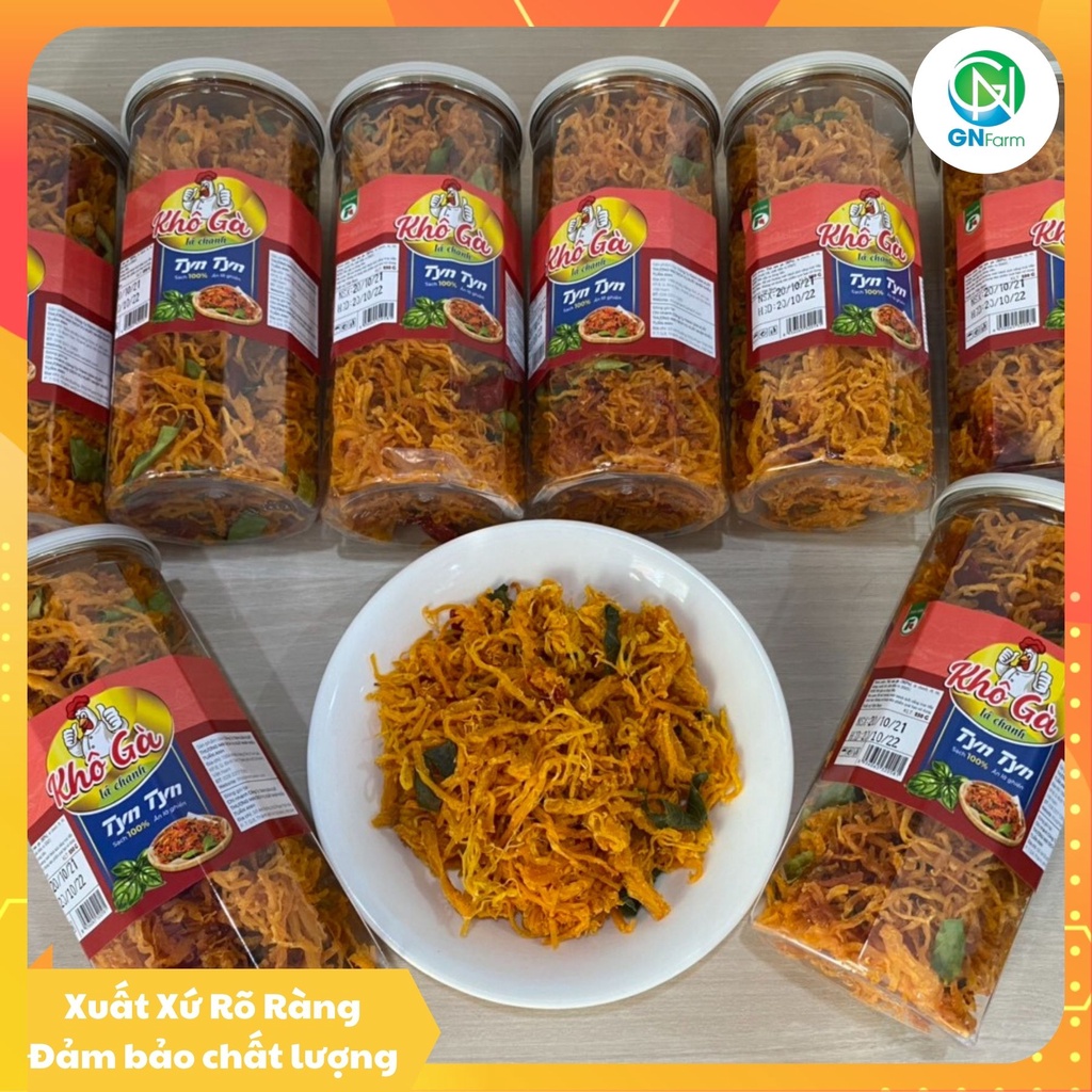 Khô Gà Lá Chanh Xé Cay Giòn Dai Ăn Là Ghiền - Hũ 250g