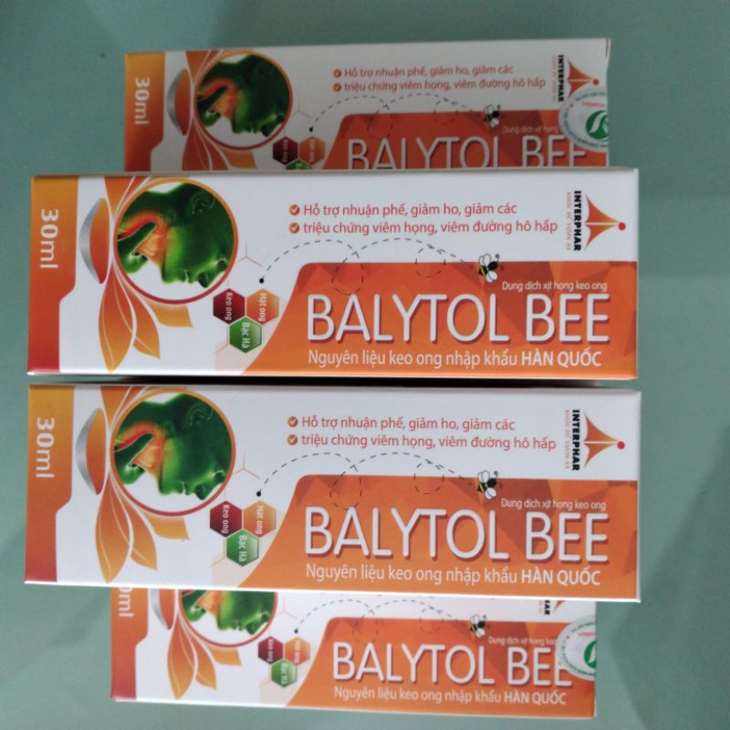 BALYTOL BEE dung dịch xịt họng chiết xuất keo ong lọ 30ml