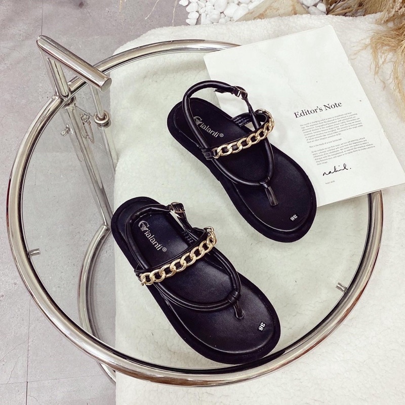 Sandal xuồng 3 phân MAILIAA xỏ ngón quai xích