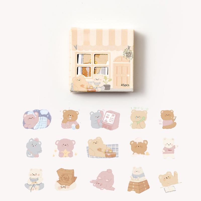Bộ Sticker 45 miếng động vật trang trí cực xinh