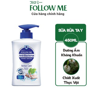 Nước Rửa Tay Dưỡng Ẩm Kháng Khuẩn Follow Me - Active Care - 450ml