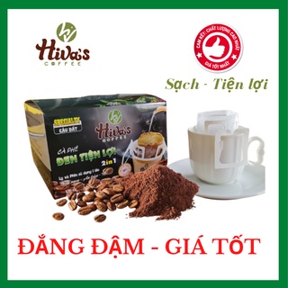 Cà phê Phin giấy nguyên chất HIVA'S COFFEE hộp 4 LY giấy - Cà phê ĐEN TIỆN LỢI  - Đậm đà truyền thống. Giá tốt từ xưởng