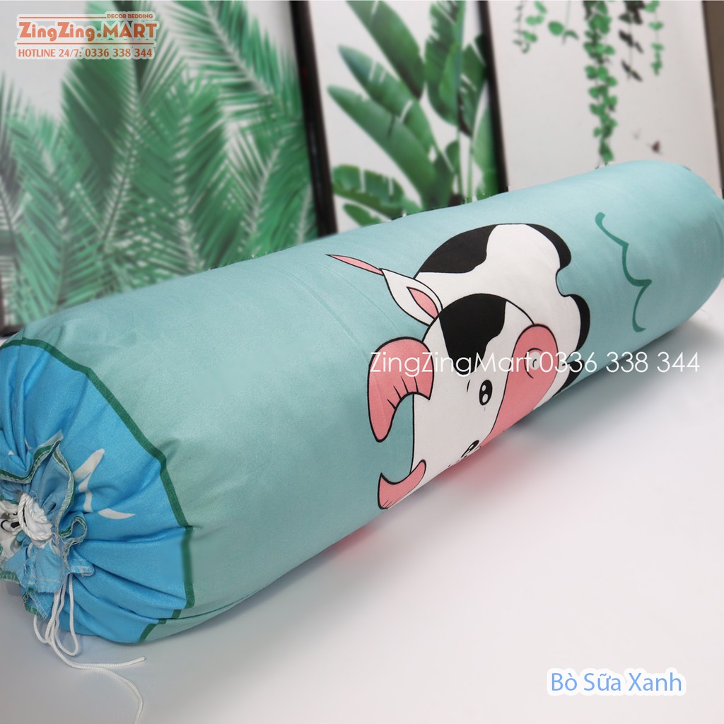 Vỏ gối ôm Poly cotton 35x105cm Nhiều Mẫu Đẹp (Vừa ruột đường kính 20 cao 95cm)