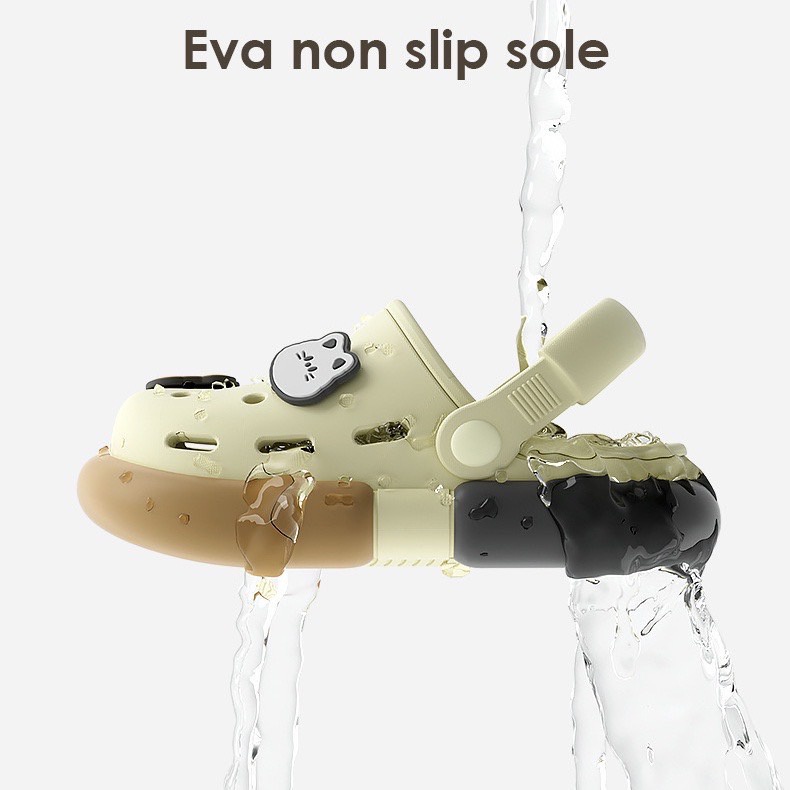 Dép sục có quai crocs Cheerful Mario chính hãng cho bé, EVA siêu nhẹ, chống trơn trượt