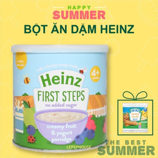 [Mua 1 tặng 1 bánh] BỘT ĂN DẶM HEINZ LON VỊ MẶN 240GR