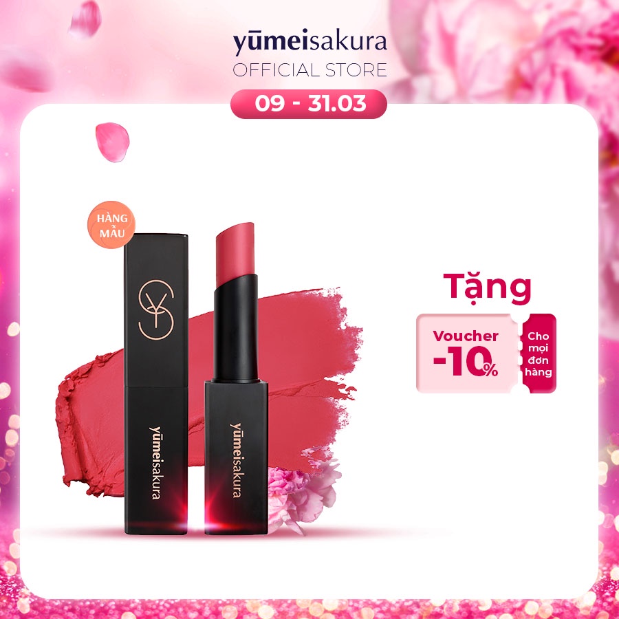 [Hàng mẫu] Son Lì Mịn Siêu Dưỡng Yumeisakura Matte Revolution màu Hồng Cam YMS09 3.5gr