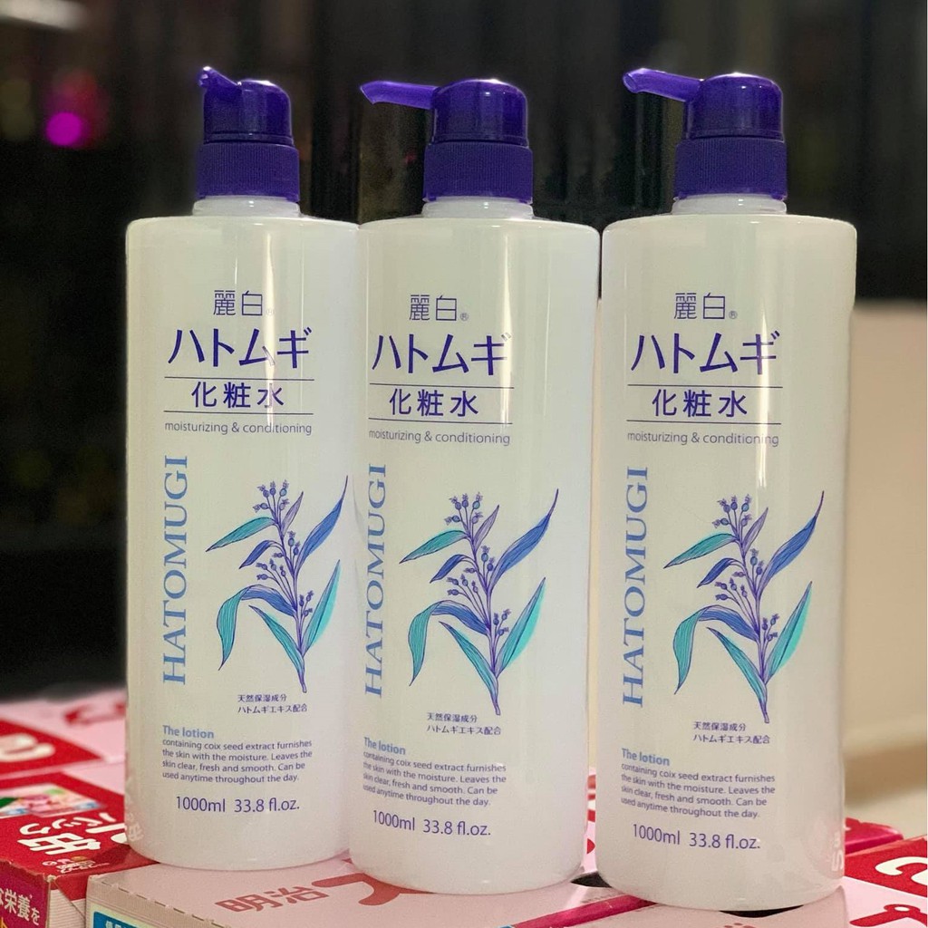 Nước Hoa Hồng Ý Dĩ HATOMUGI Dưỡng trắng, Cấp Ẩm, Mờ Thâm 1000ml