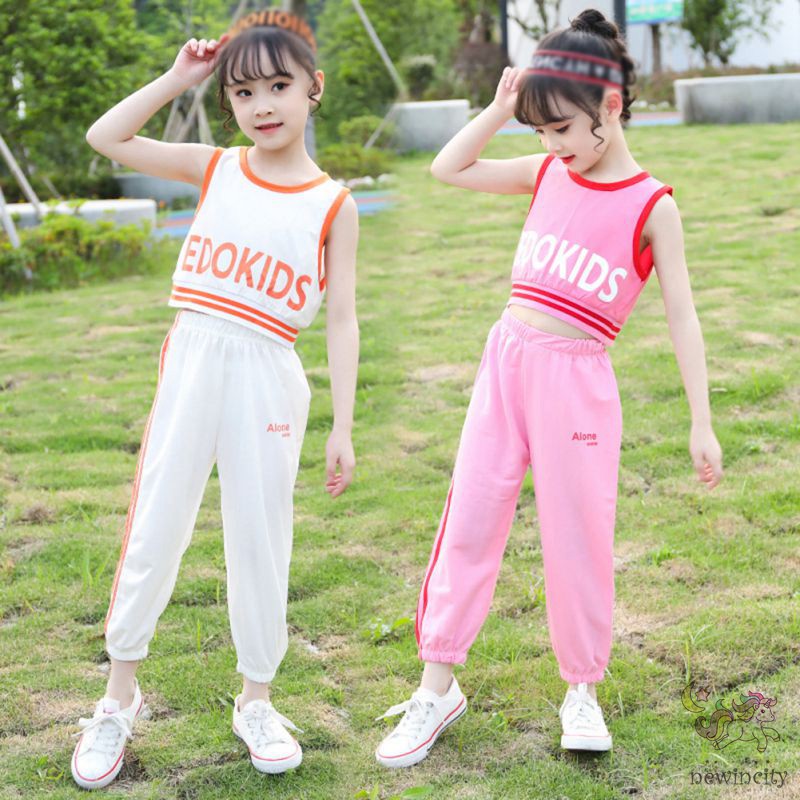 Set Áo Thun 3 Lỗ &amp; Quần Dài Cho Bé Gái