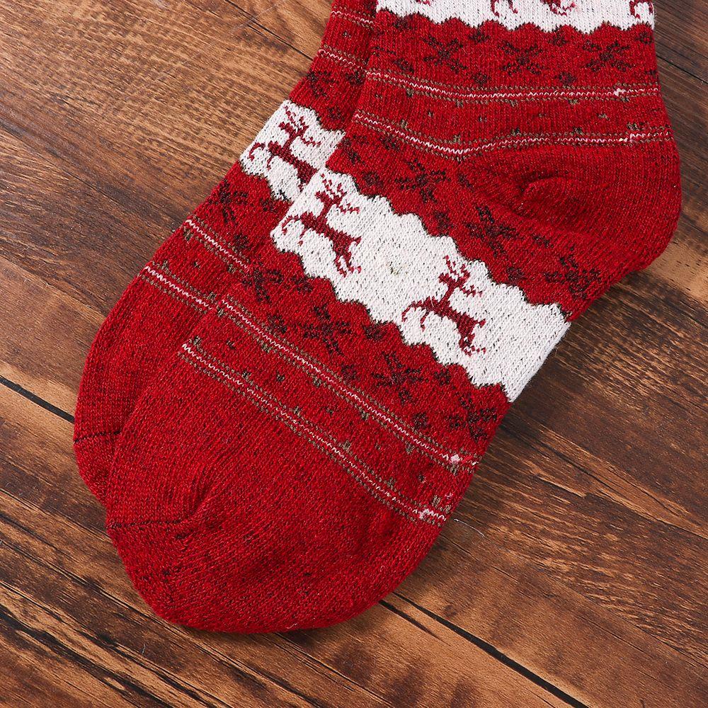 Vớ Cotton Giữ Ấm Họa Tiết Giáng Sinh Năm Mới Cho Nam Nữ